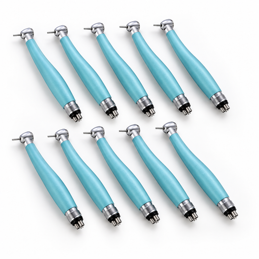 Set van 10 turquoise dentale hogesnelheidshandstukken