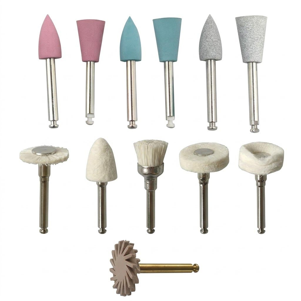 12 pieces for dental polishing – Low-speed contra-angle handpiece